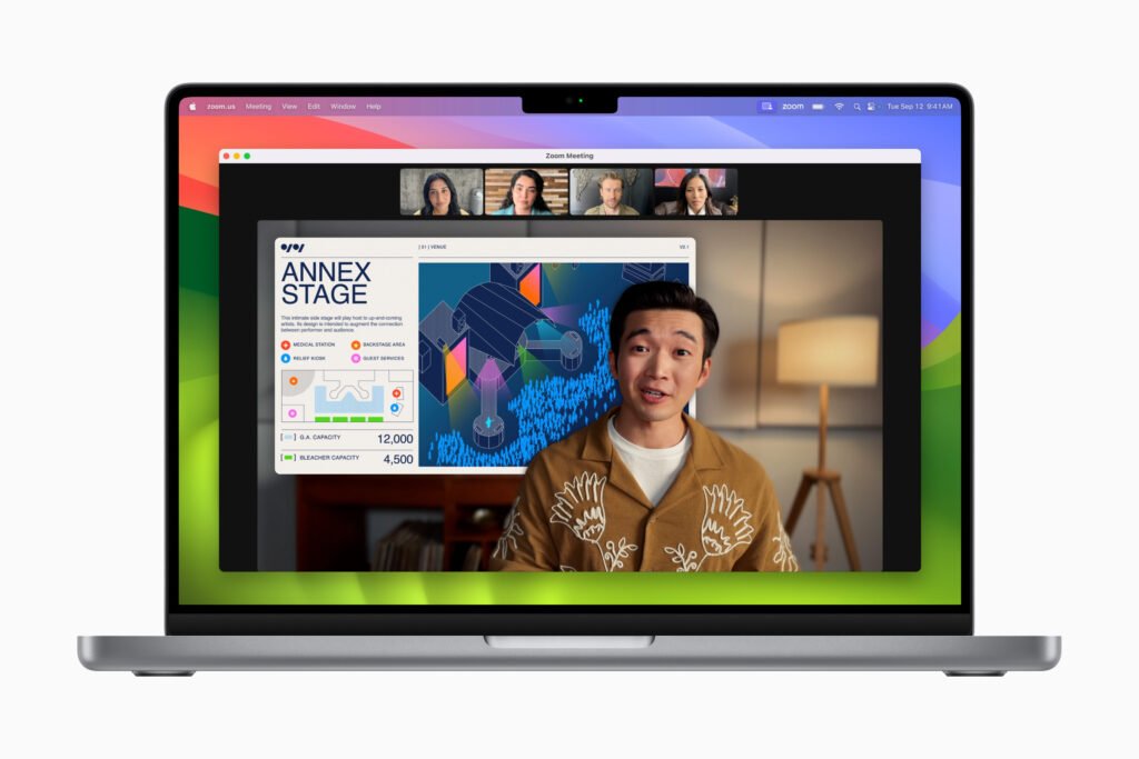 macOS Sonoma Enhanced video conferencing features